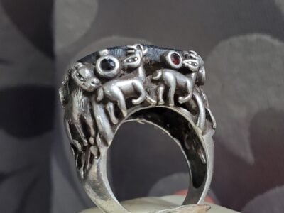 خاتم فضة راقي بحجر نيزك