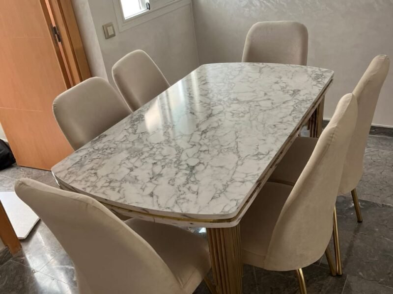 Salle a manger avec pieds inox - Accessoires maison Maroc