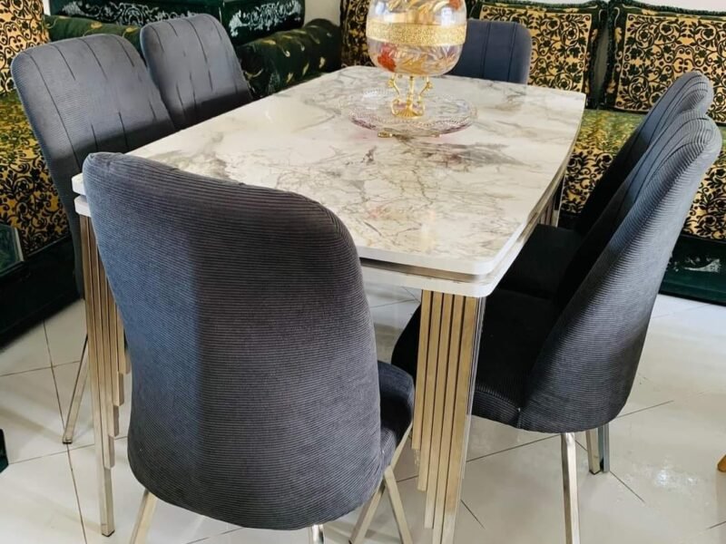 Salle a manger avec pieds inox - Accessoires maison Maroc